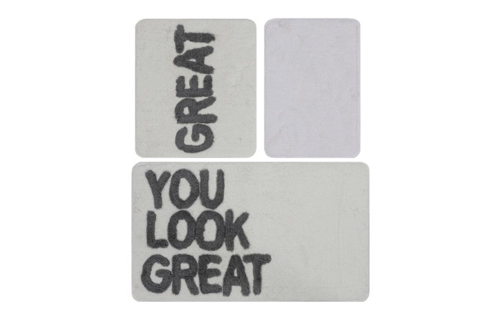 Mijölnir Juego de Alfombras de Baño Great - White (3 Piezas) Mijölnir Juego de Alfombras de Baño Great - White (3 Piezas)